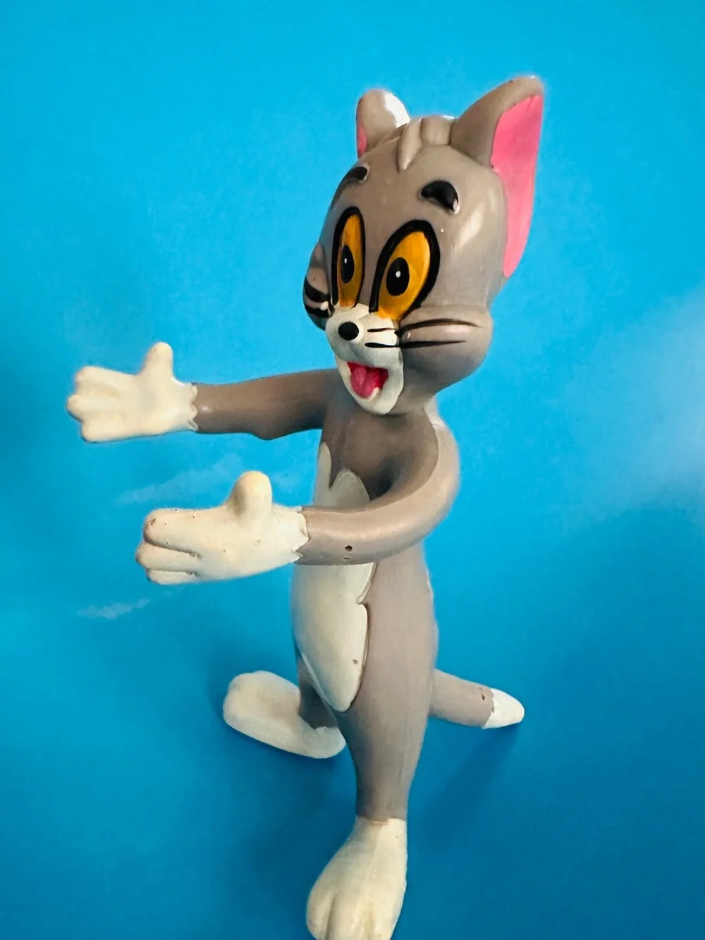 Tom & Jerry Television Cartoon Show Tom Cat Vintage 1989 Bendable Toy Figure 6”